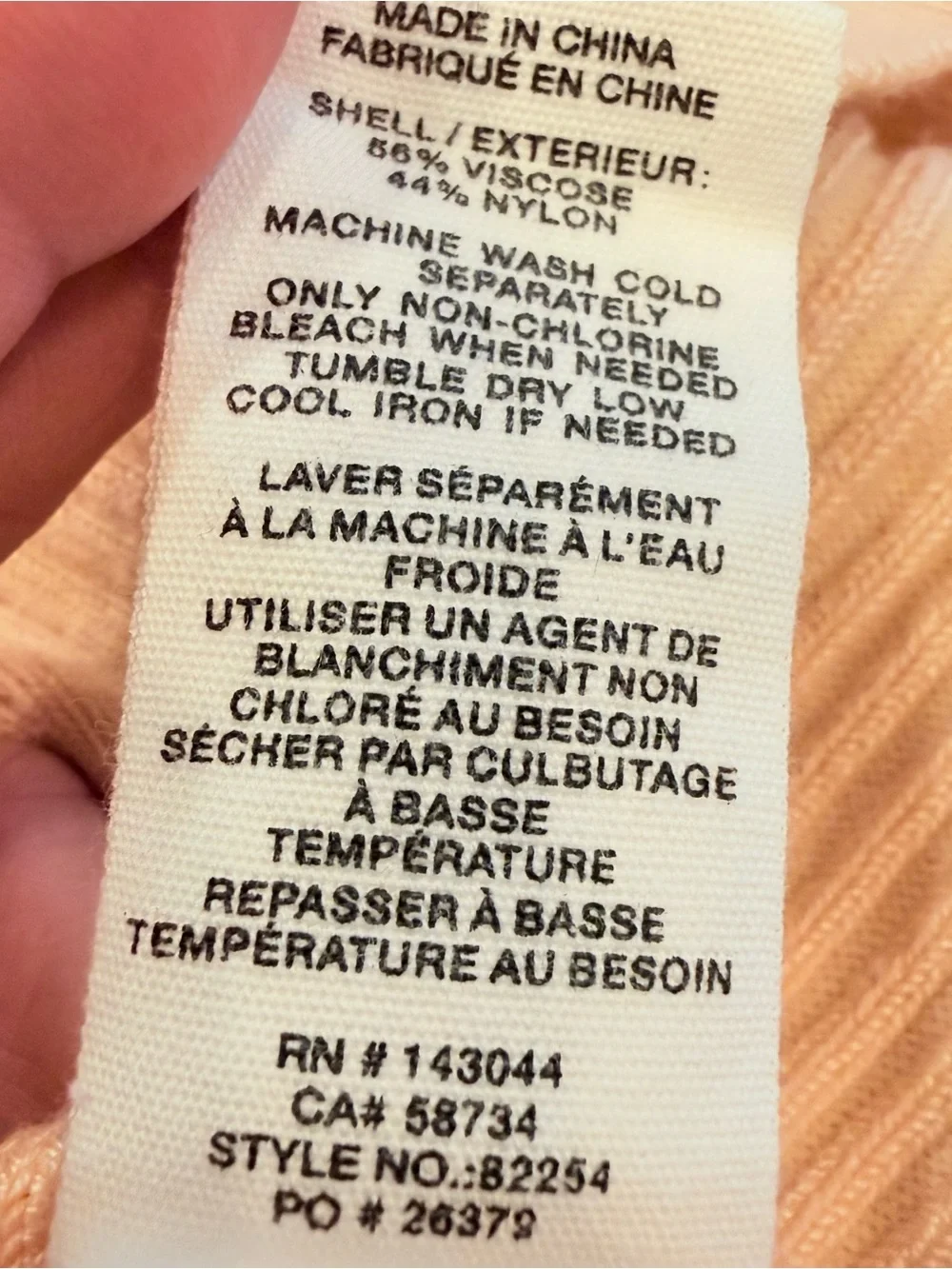 Avec Les Filles Light Peach Ribbed Knit Polo Collared Women’s Sz XL EUC